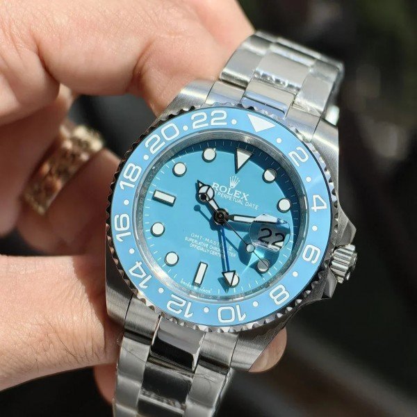 Rolex GMT-Master men's mirror watch, ice blue dial – view 2
