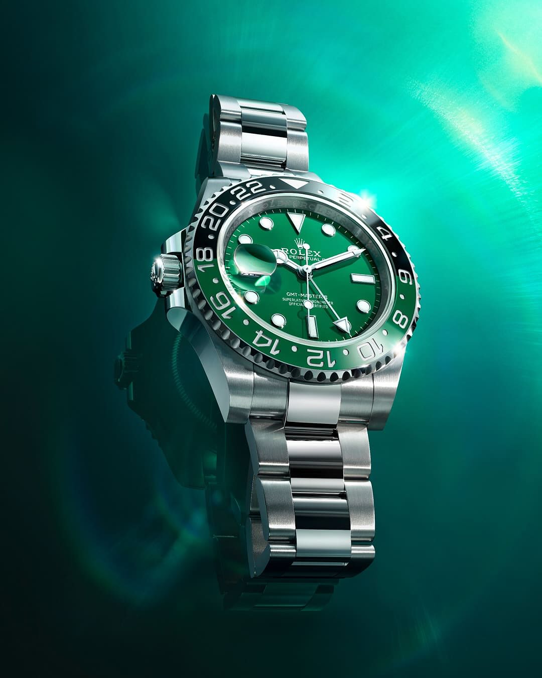 Rolex GMT-Master men's mirror watch, green dial – view 2