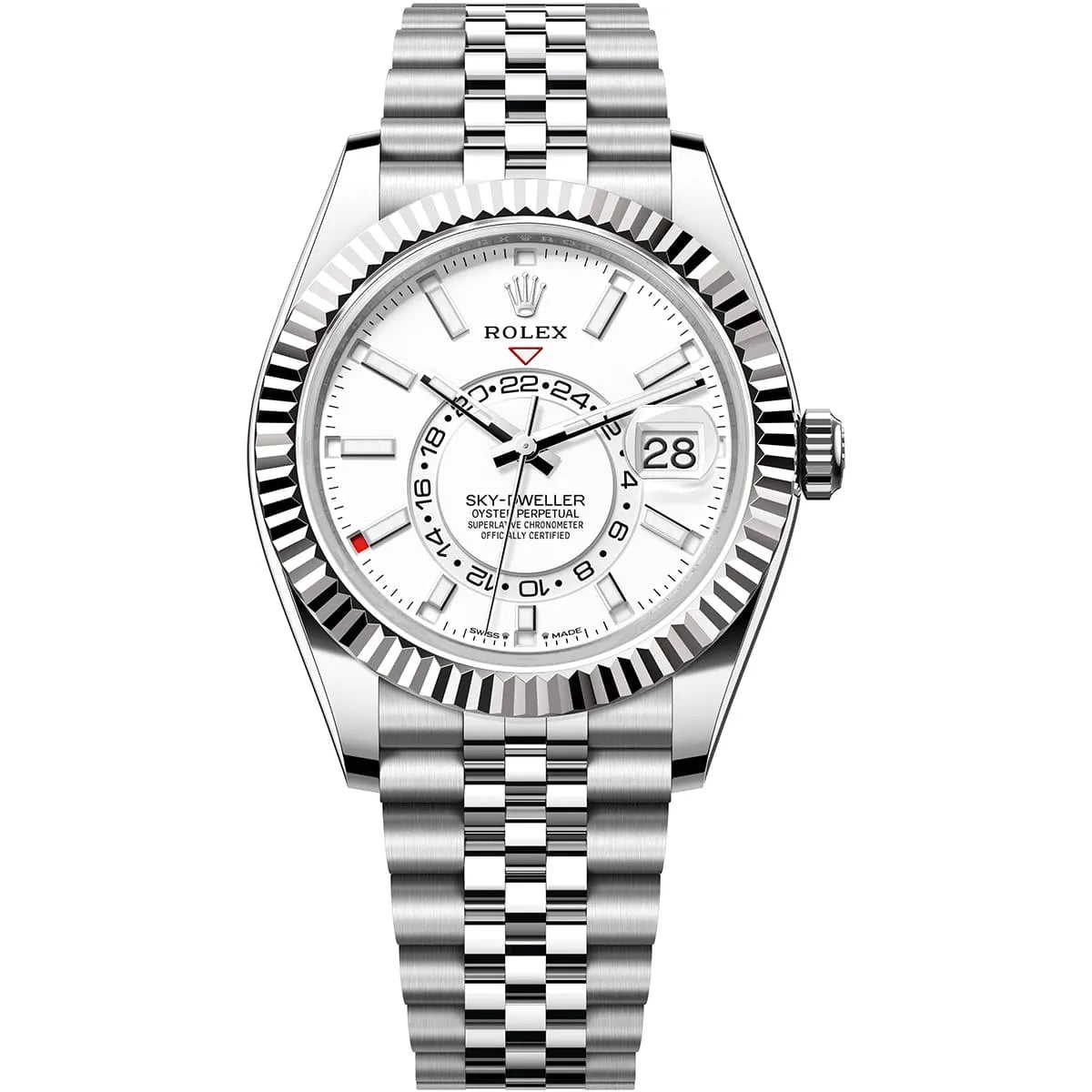 Rolex Sky-Dweller 43mm men's mirror watch, white dial – view 2