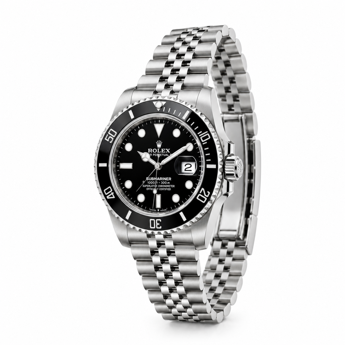 Rolex Submariner 36mm unisex mirror watch, black dial, black bezel – view 2