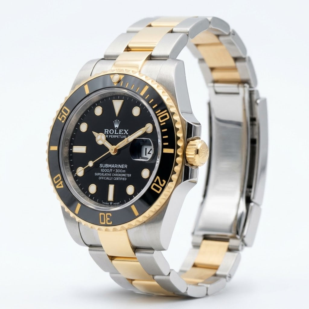 Rolex Submariner 36mm unisex mirror watch, black dial, black bezel – view 2