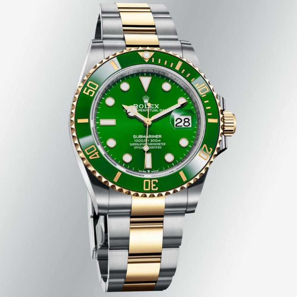 Rolex Submariner 36mm unisex mirror watch, green dial, green bezel – view 2