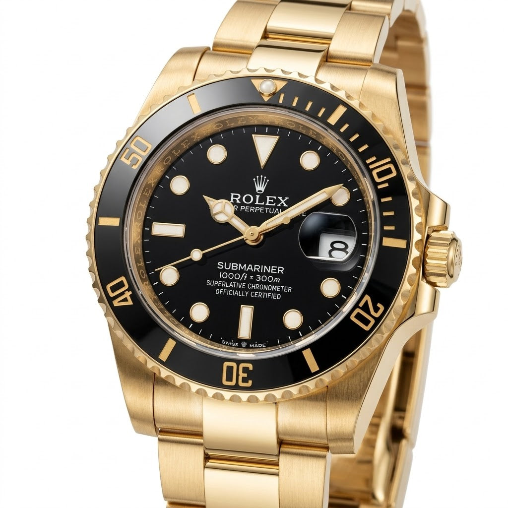 Rolex Submariner 36mm unisex mirror watch, black dial, black bezel – view 2