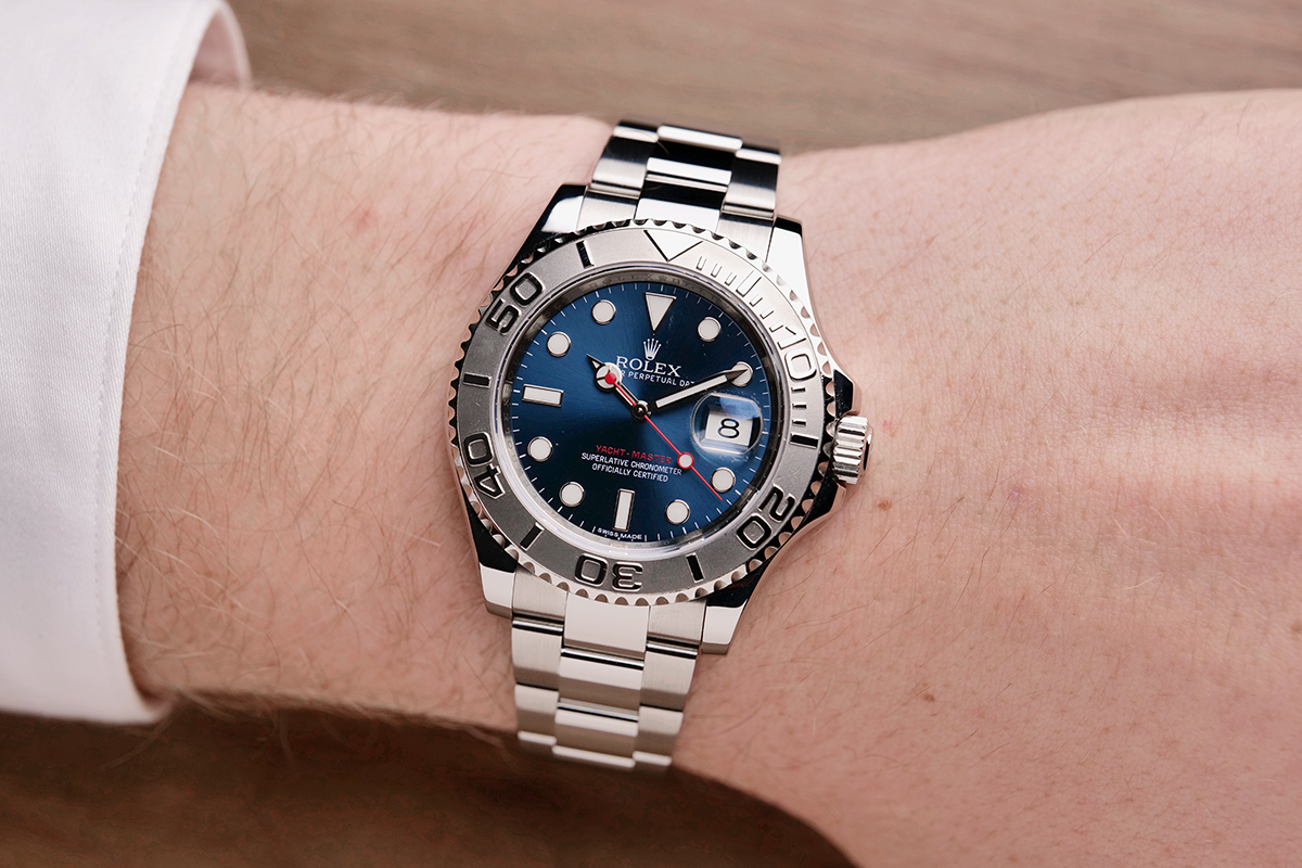 Rolex Yacht-Master men's mirror watch, blue dial – view 2