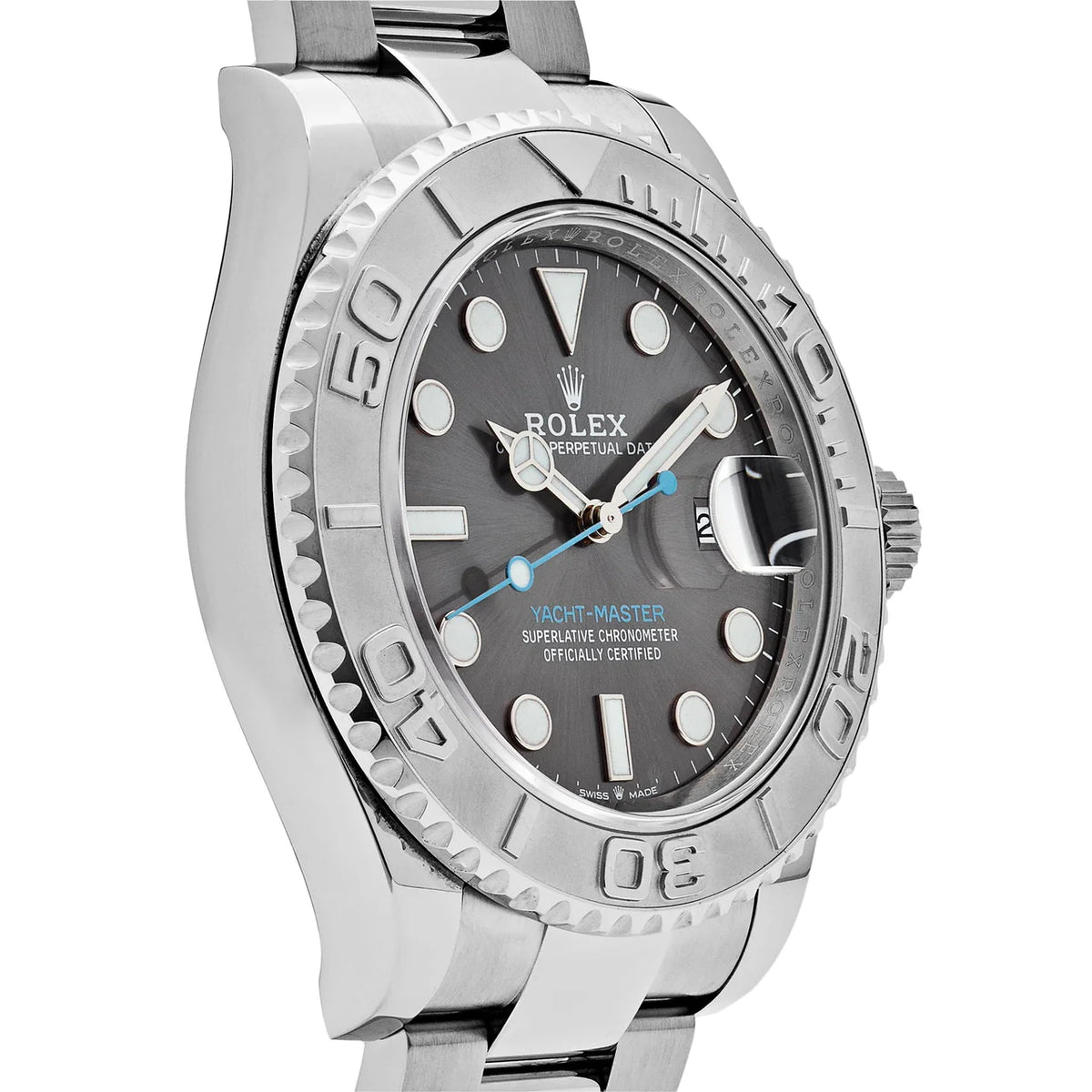 Rolex Yacht-Master men's mirror watch, silver dial – view 2