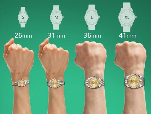Rolex watch size guide – 26mm, 31mm, 36mm and 41mm on the wrist
