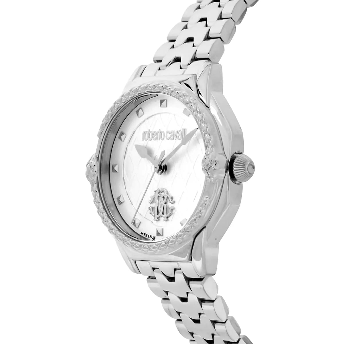 Roberto Cavalli Classic RV1L225M0041 women's watch - dial and snake pattern bezel detail