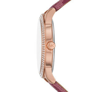 عرض جانبي لساعة Michael Kors MK2967 يوضح فخامة الروز جولد