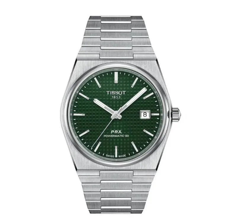 Tissot PRX T137.407.11.091.00 Men's Automatic Watch – Green Dial & Silver Stainless Steel Strap – view 2
