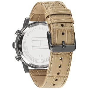 Back view of the Tommy Hilfiger 1710399 watch showing the stainless steel caseback