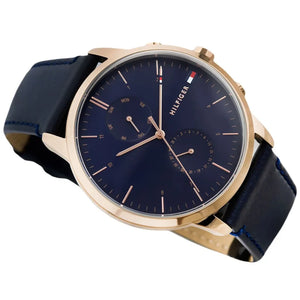 Side profile view showing the slim case thickness and modern design of the Tommy Hilfiger 1710405