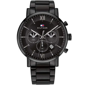 Tommy Hilfiger Evan 1710410 men's watch with all-black case dial and roman numerals