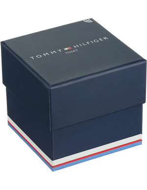 Detailed side view of the silver crown on the Tommy Hilfiger 1782220