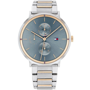 Tommy Hilfiger Jenna 1782298 women's watch with two-tone case blue dial and rose gold accents