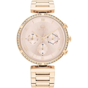 Tommy Hilfiger Luna 1782391 women's watch with gold case rose gold dial and crystal bezel