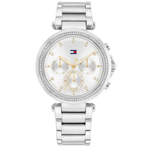 Tommy Hilfiger Emily 1782701 women's watch with silver case silver dial and crystal bezel