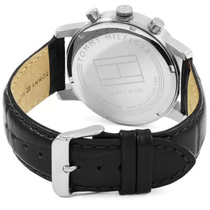 Side profile view showing the slim case thickness and classic design of the Tommy Hilfiger 1791401