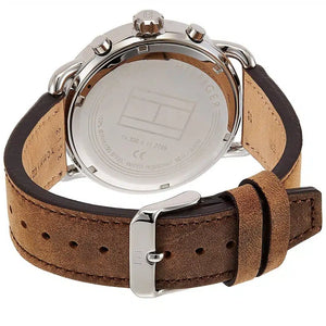 Back view of the Tommy Hilfiger 1791424 watch showing the stainless steel caseback