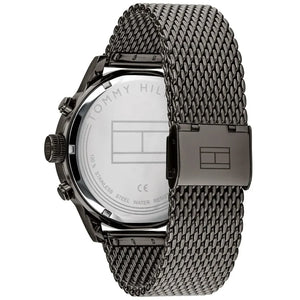 Back view of the Tommy Hilfiger 1791597 watch showing the stainless steel caseback
