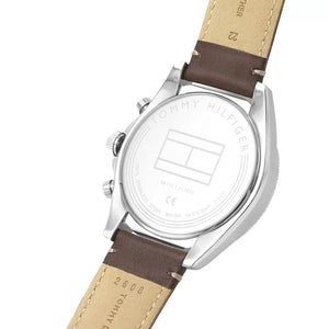 Side profile view showing the 12mm case thickness and classic design of the Tommy Hilfiger 1791837