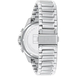Angled view of the Tommy Hilfiger 1791857 highlighting the rivet details on the bezel