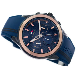 Side profile view showing the 12mm case thickness and robust design of the Tommy Hilfiger 1791860