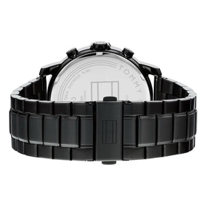 Side profile view of the 11mm black case of the Tommy Hilfiger 1792049