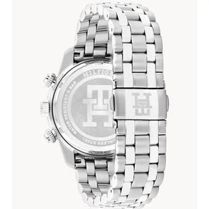 Side profile highlighting the polished stainless steel links of the Tommy Hilfiger 1792156 bracelet