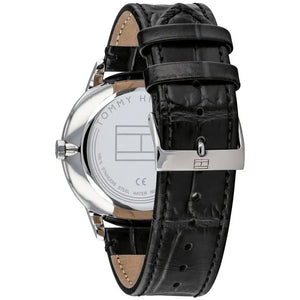 Profile view of Tommy Hilfiger Brad showing slim case thickness and leather strap