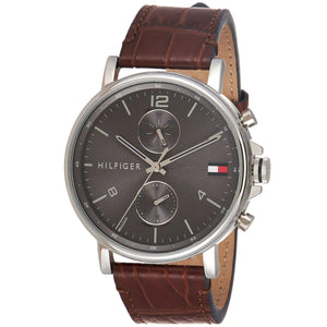 Right side view of Tommy Hilfiger 1710416 showing silver stainless steel case
