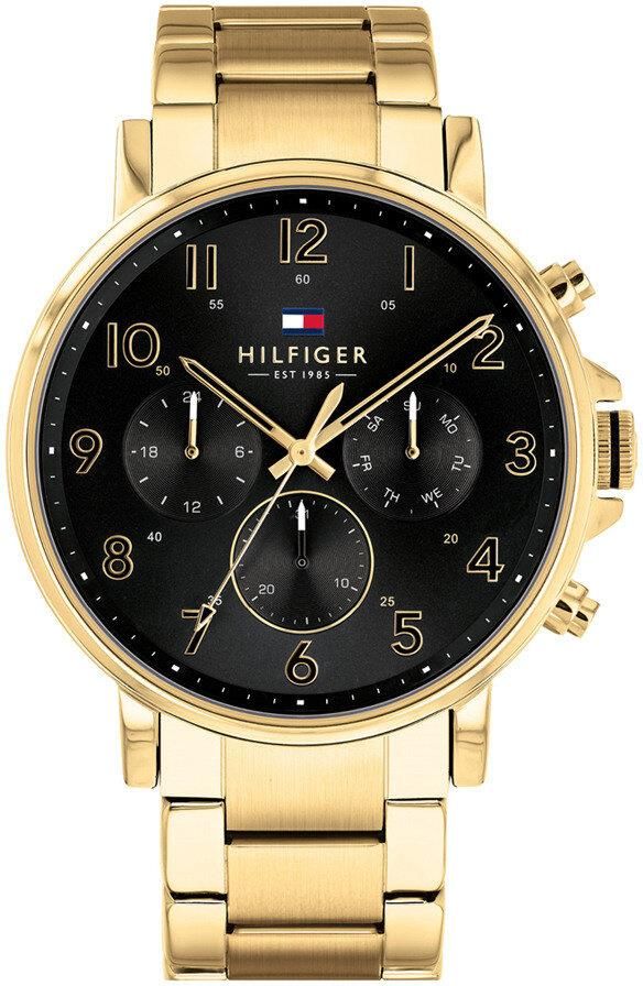 Tommy Hilfiger Daniel 1791978 men's black dial gold steel watch