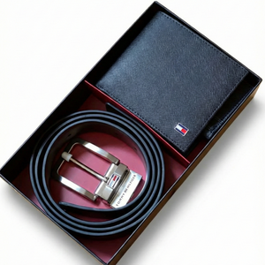 Tommy Hilfiger 3-Piece Gift Set with Wallet Cardholder and Reversible Belt