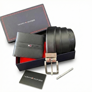 Complete Tommy Hilfiger Gift Set Box with Wallet and Belt