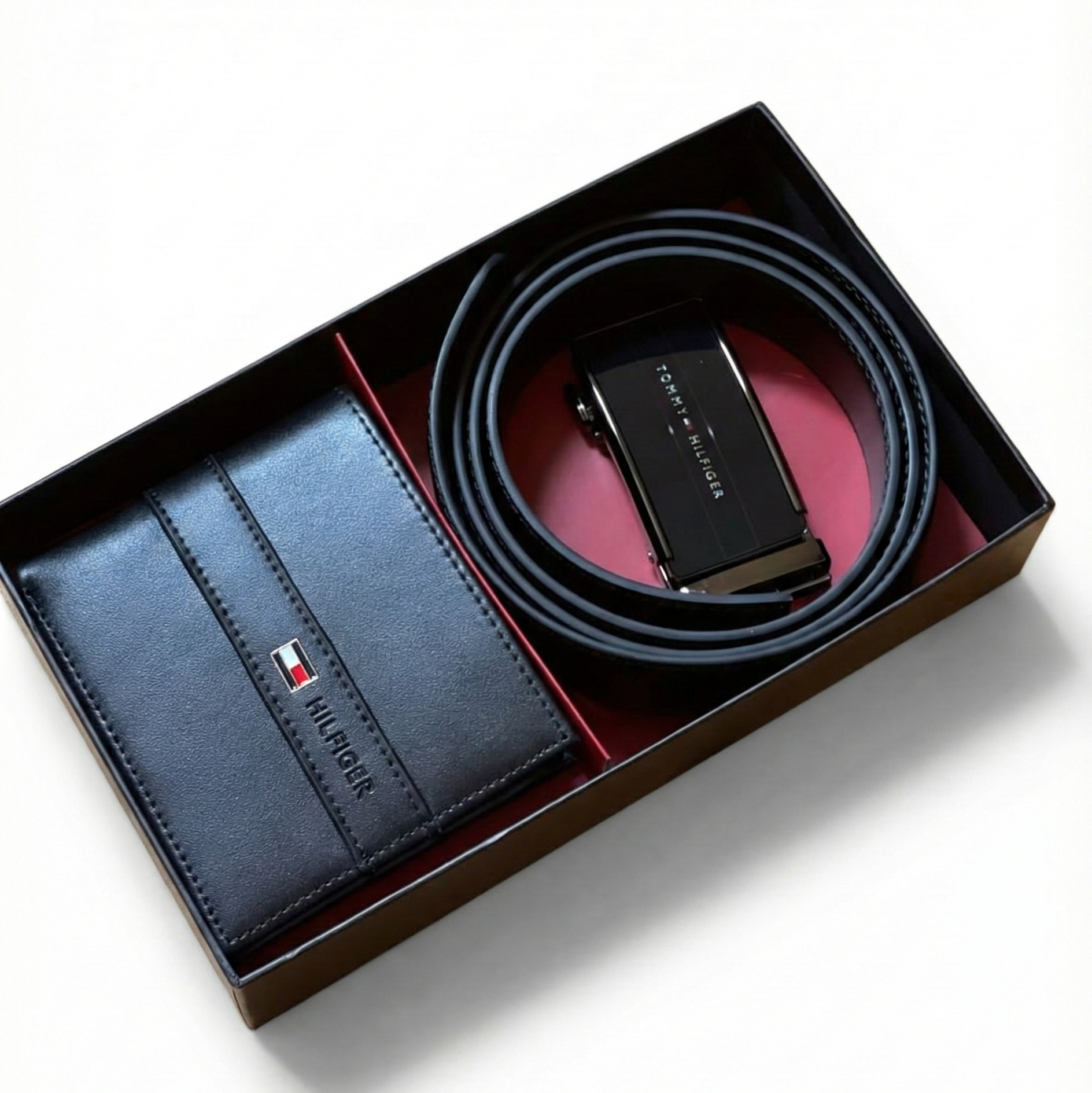 Tommy Hilfiger Gift Set with Reversible Automatic Belt and Wallet