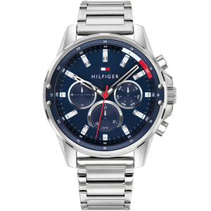 Tommy Hilfiger Mason 1791788 men's watch silver stainless steel bracelet navy dial
