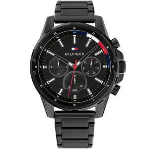 Tommy Hilfiger Mason 1791935 men's watch all black ion-plated case and steel bracelet