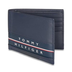 Side profile view of Tommy Hilfiger Navy Blue Wallet