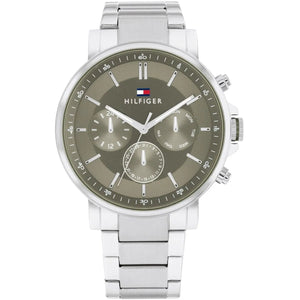 Tommy Hilfiger Tyson 1710587 men's watch silver stainless steel bracelet grey dial