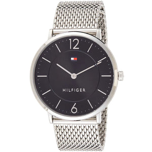 Right side view of Tommy Hilfiger 1710355 showing ultra-thin silver stainless steel case