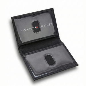 Black cardholder with Tommy Hilfiger logo on