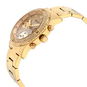 Side view photo of Guess W0774L5 showing case thickness and metal strap
