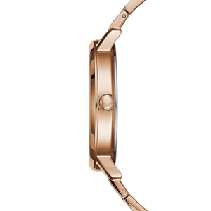 Side profile view showing the slim 9mm case thickness and elegant design of the Guess W0933L3