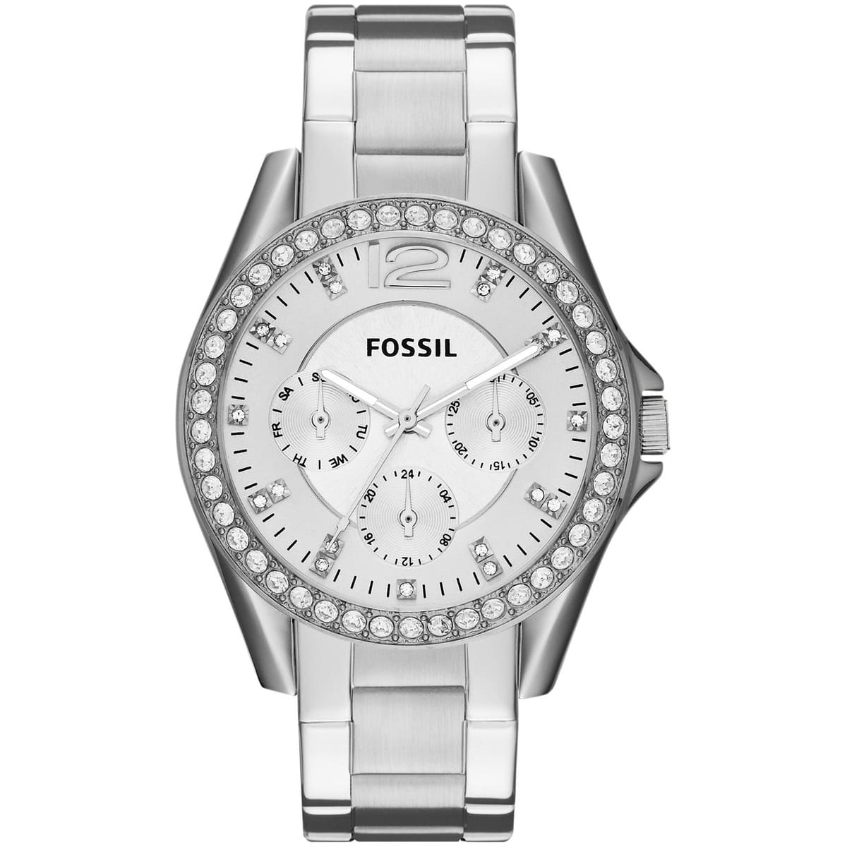 Fossil Riley ES3202 Multi-Function Silver-Tone Stainless Steel Women's Watch