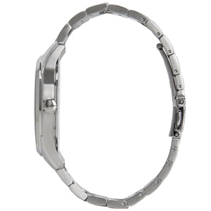 Side profile of Hugo Boss Ambassador 1513025 showing 10mm thickness and silver finish with 30m water resistance