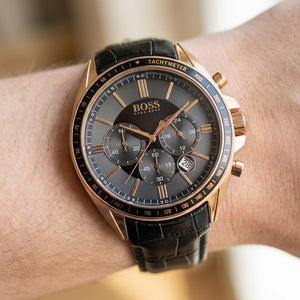 Live wrist shot of Hugo Boss Driver 1513092 men's watch.