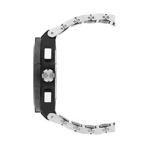 Side profile of Hugo Boss Supernova 1513368 showing 12mm thickness and silver finish with 50m water resistance
