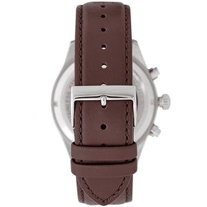 Grey stainless steel buckle on Hugo Boss Spirit 1513690 brown textile strap watch water resistant 30m
