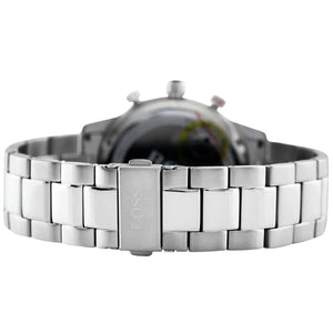 Back view photo of Boss Rafale 1513510 showing the stainless steel caseback and engraved markings from Luxury Hub Store