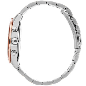 Side profile of Hugo Boss Talent 1513584 showing 11mm thickness and two-tone metal finish with 50m water resistance