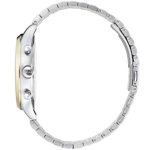 Side profile of Hugo Boss Companion 1513654 showing 11mm thickness and two-tone finish with 50m water resistance